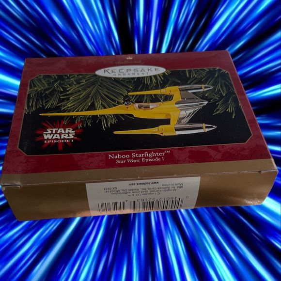 Star Wars Episode I 1 1999 Naboo Starfighter Hallmark Keepsake Ornament Rare OOP - Picture 2 of 3